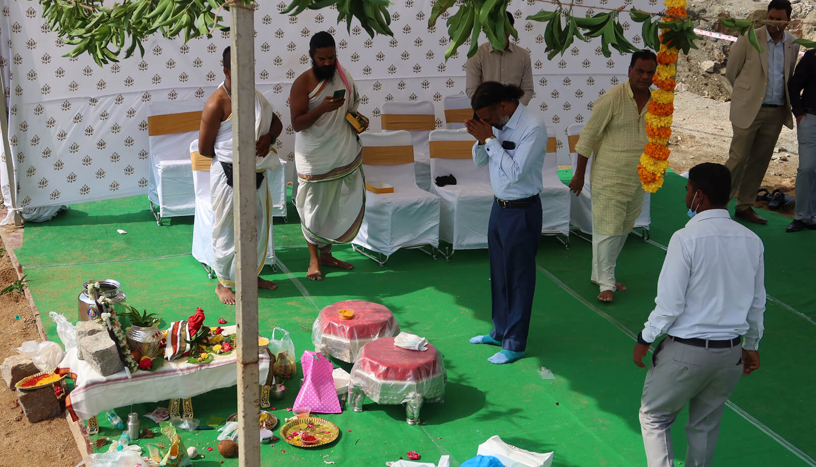 Rajapushpa Imperia Foundation Pooja