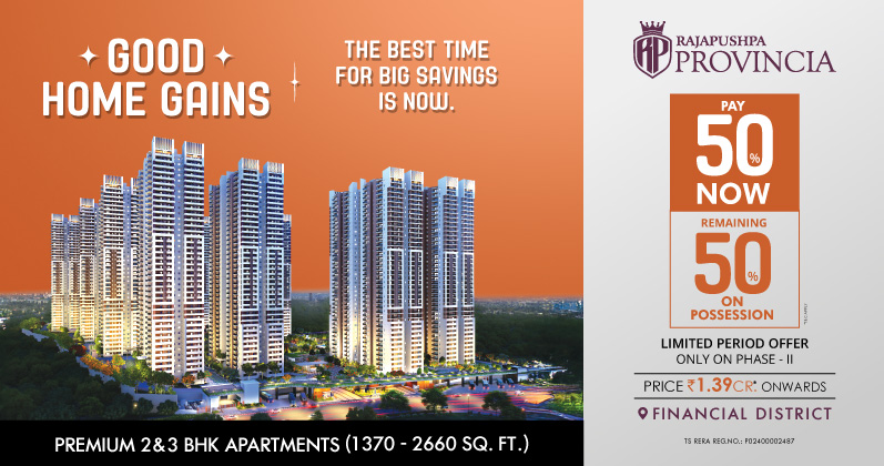 Rajapushpa Provincia 2 & 3 BHK Apartments, Tellapur