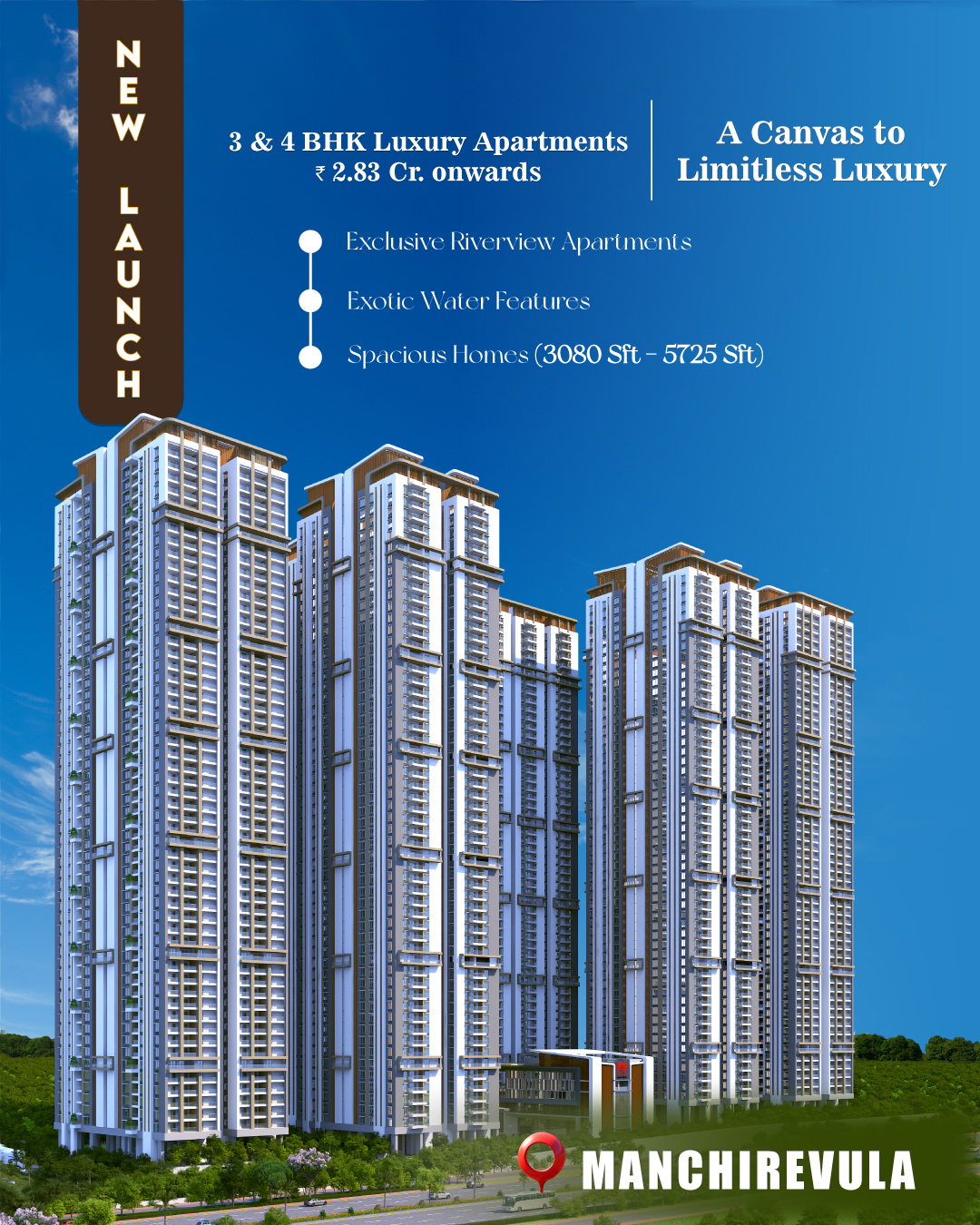 Rajapushpa Infina at Mancherevula - 3 & 4 BHK Apartments